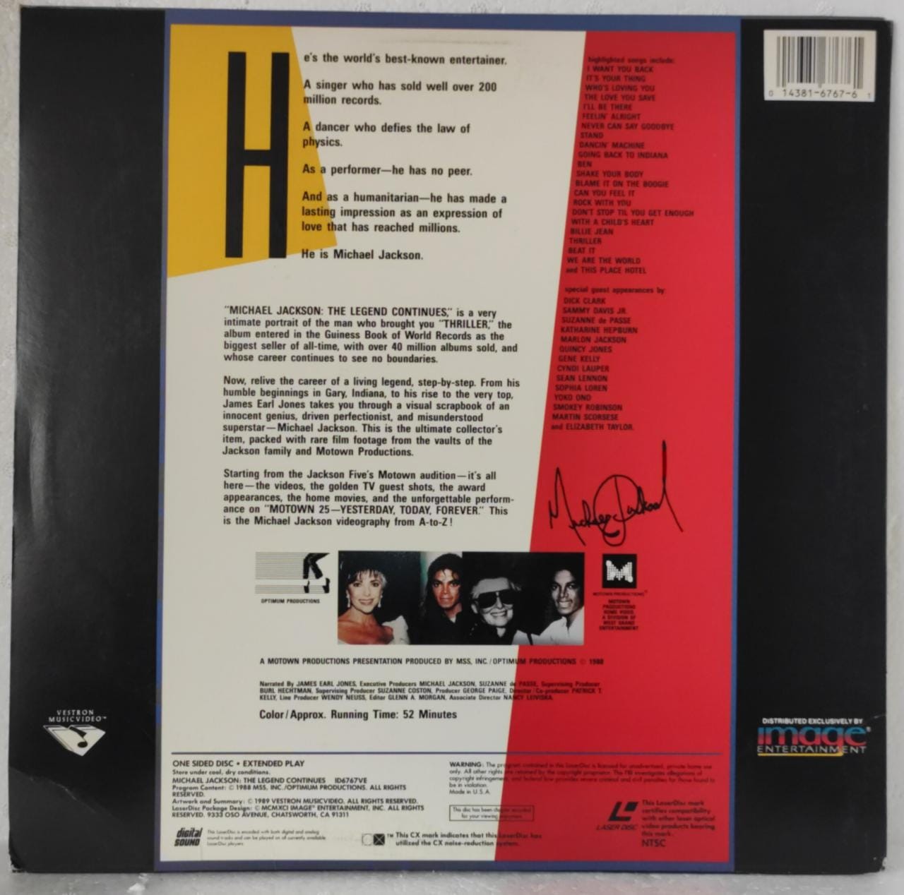 LASER DISC, MICHAEL JACKSON, THE LEGEND CONTINUES - QUEROLEILOAR