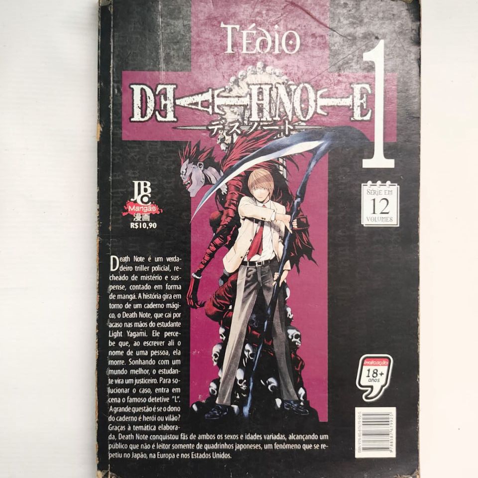REVISTA DE QUADRINHOS - DEATH NOTE - NUMERO 1 - REUZO LEILÕES