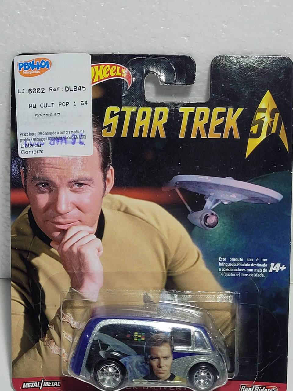 STAR TREK KIRK - HOT WHEELS TEMÁTICO 1:64 - QUICK D-LIVERY