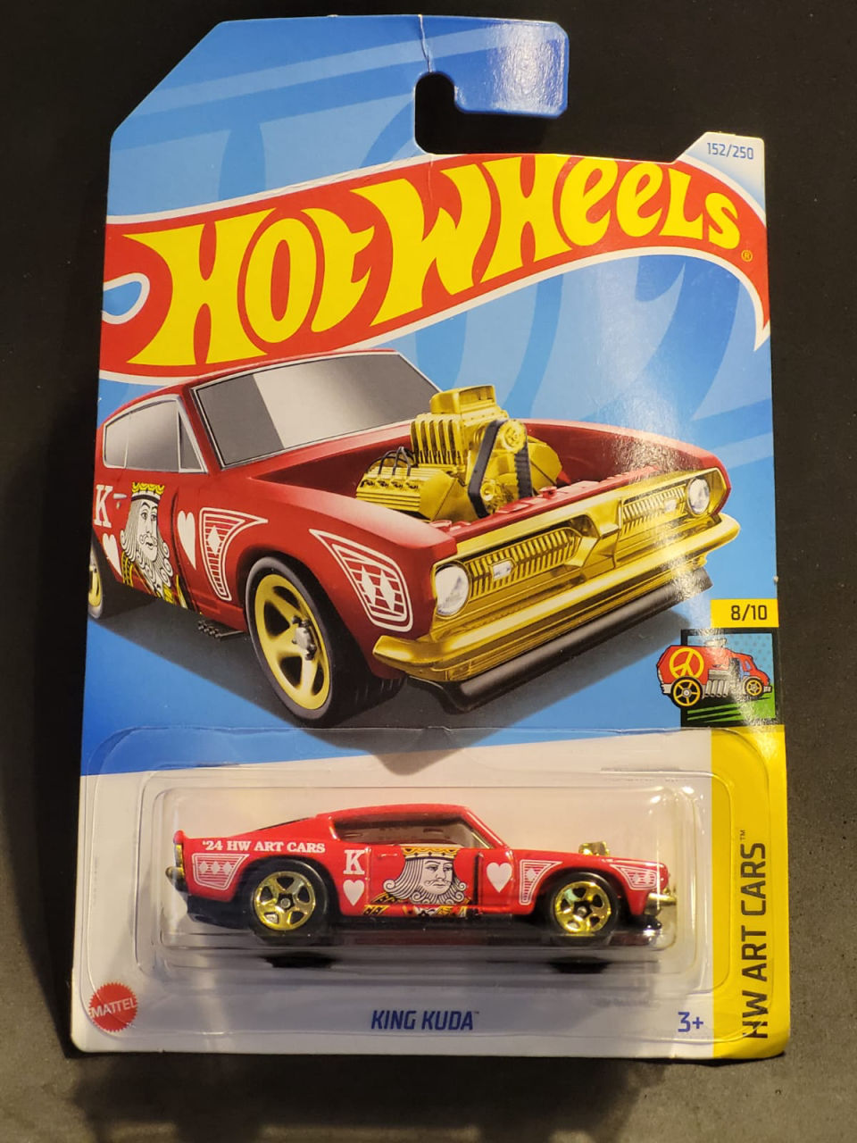 DODGE KING KUDA - HOT WHEELS 1:64 ART CARS - NOVO - LACRADO